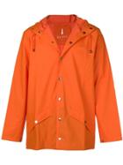 Rains Waterproof Hooded Coat - Yellow & Orange