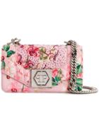 Philipp Plein Flowers Shoulder Bag - Pink