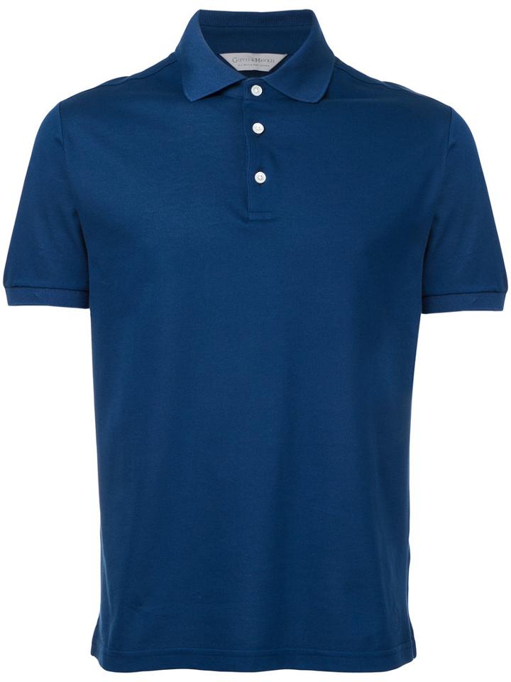 Gieves & Hawkes - Button Up Polo Shirt - Men - Cotton - Xxl, Blue, Cotton