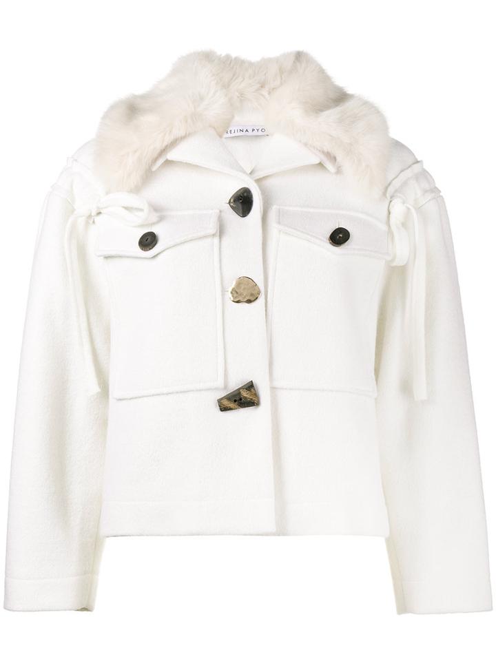 Rejina Pyo - Daphne Faux Fur Jacket - Women - Artificial Fur/polyester/wool - M, White, Artificial Fur/polyester/wool