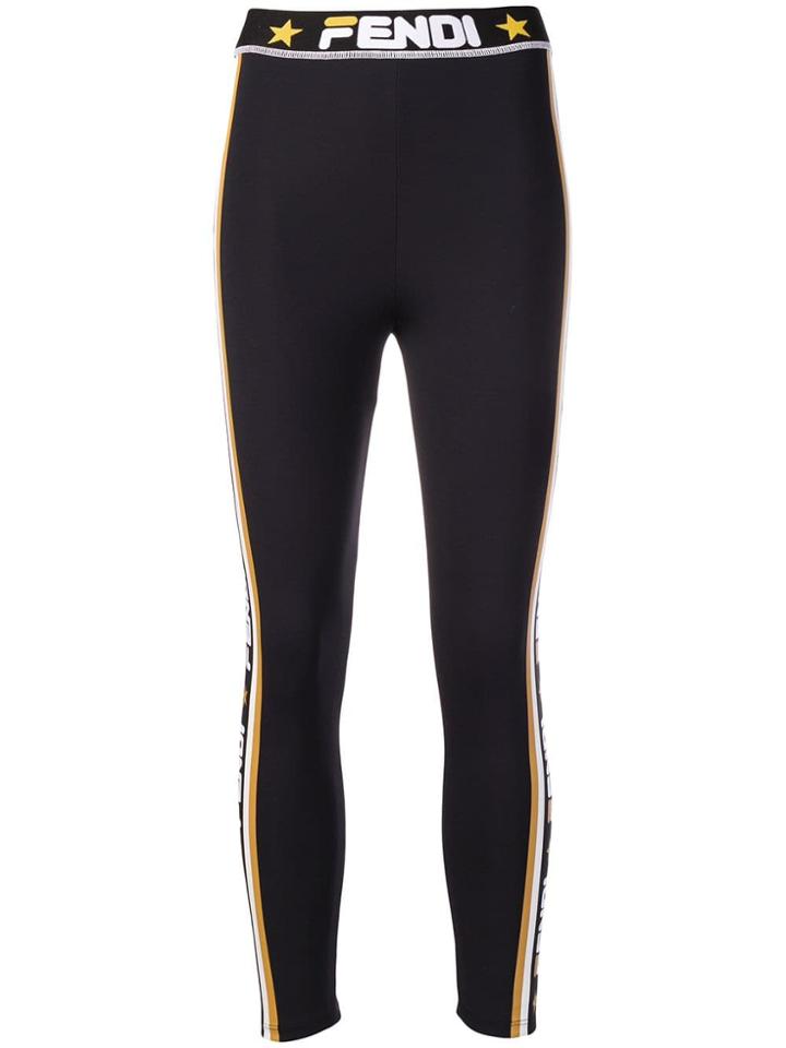 Fendi Side Logo Leggings - Black