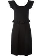 Christian Dior Vintage Ruffled Dress, Women's, Size: 42, Black