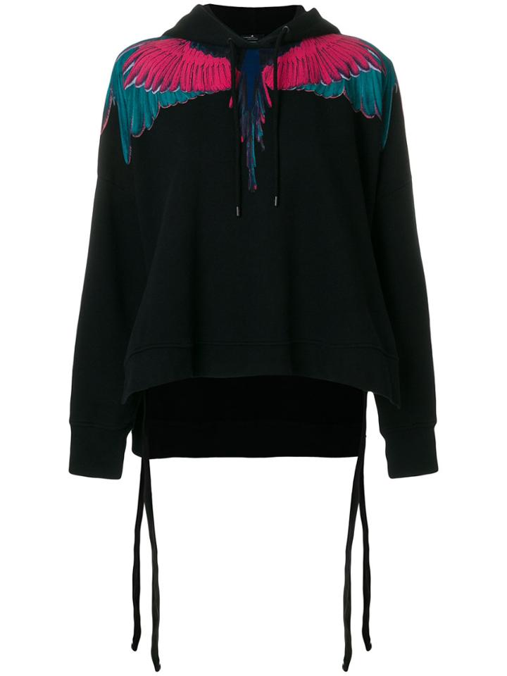 Marcelo Burlon County Of Milan Wing Poncho Hoodie - Black