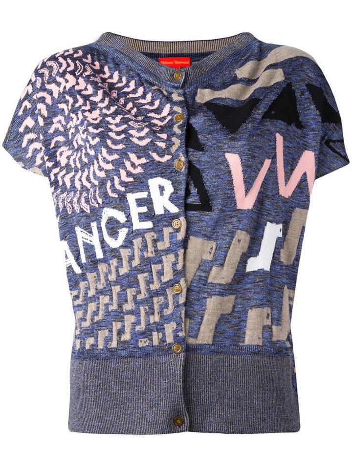 Vivienne Westwood Red Label Abstract Knit T-shirt, Women's, Size: Large, Cotton/polyamide/polyester/wool