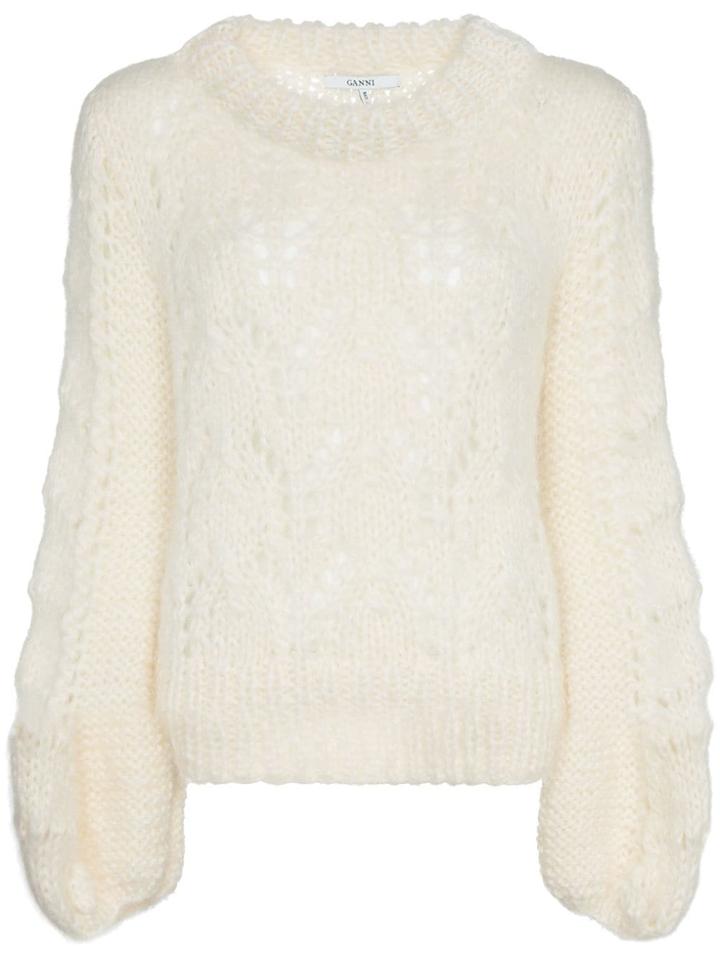 Ganni The Julliard Mohair Jumper - White