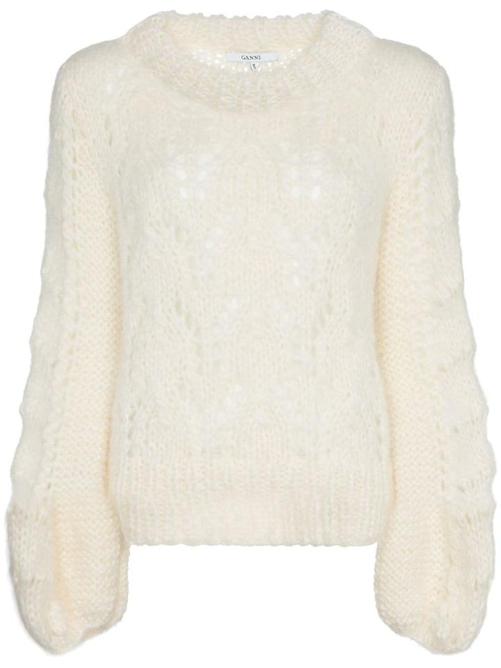 Ganni The Julliard Mohair Jumper - White