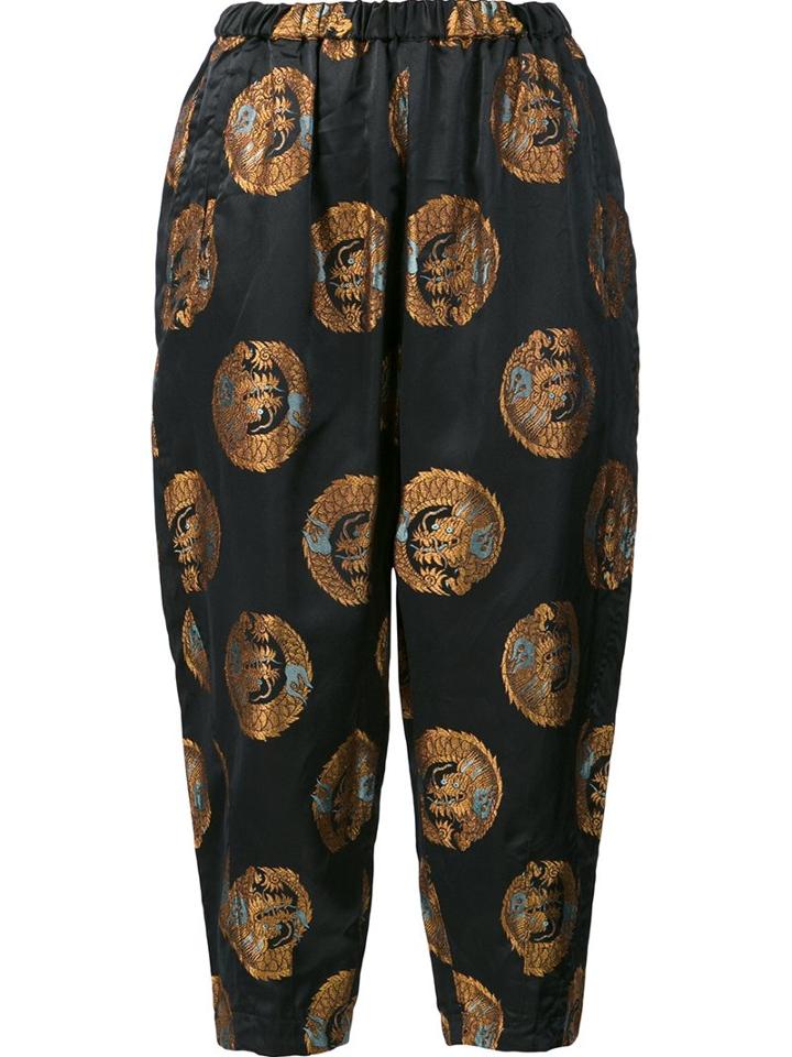 Comme Des Garçons Comme Des Garçons 'dragon' Cropped Trousers