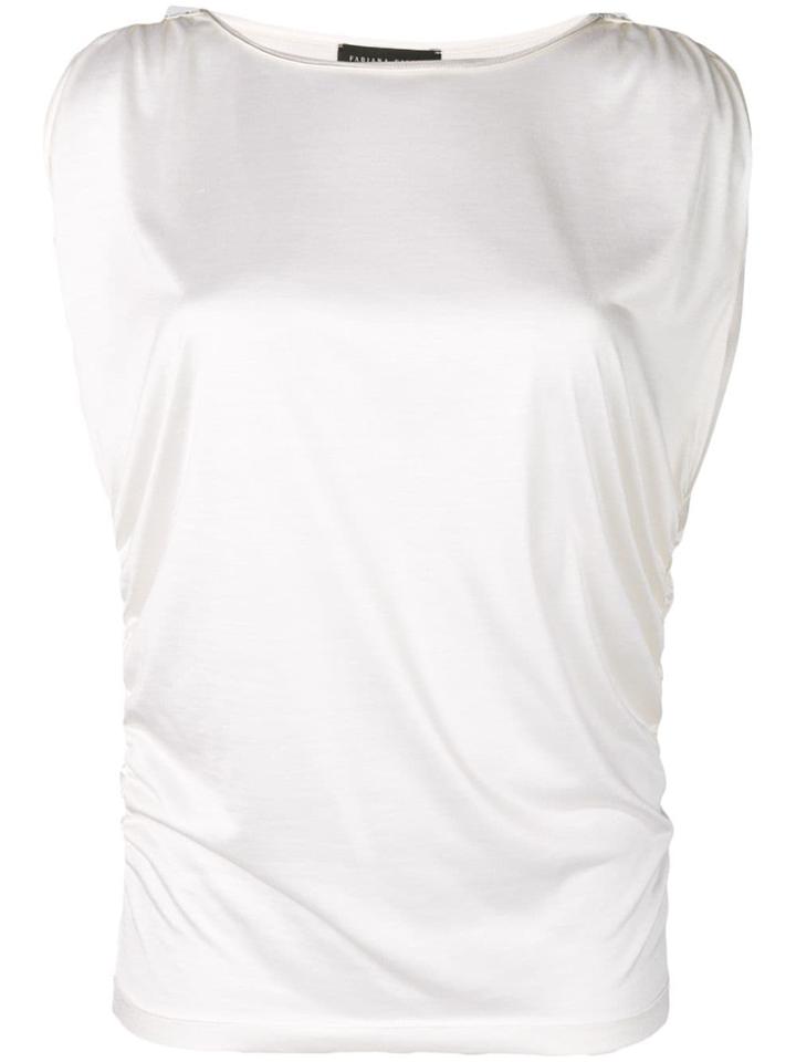 Fabiana Filippi Ruched Side Tank Top - White