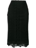 Ermanno Scervino Lace Midi Skirt - Black