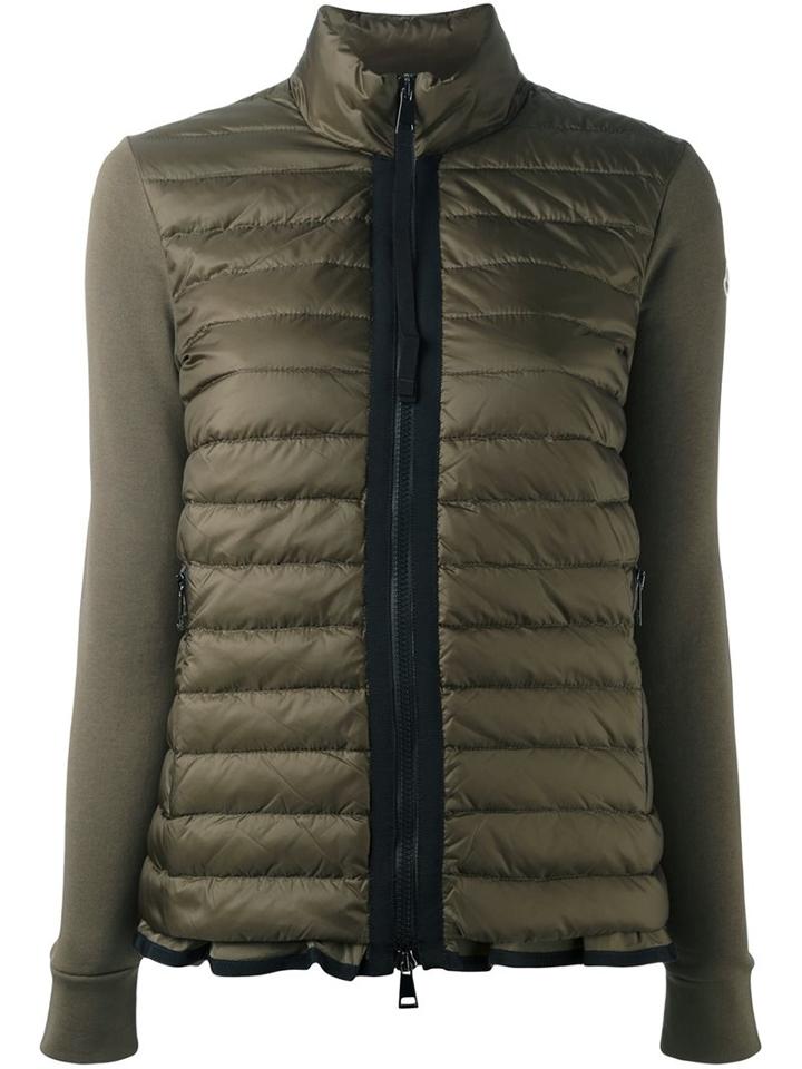 Moncler Padded Front Jacket, Women's, Size: Small, Green, Polyamide/cotton/feather Down