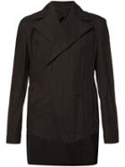 Julius Broad Lapel Asymmetric Blazer, Men's, Size: 3, Black, Cotton/nylon