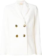 Sara Battaglia Double-breasted Blazer - White