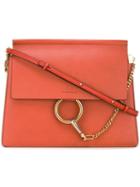 Chloé Faye Shoulder Bag, Women's, Red, Calf Leather