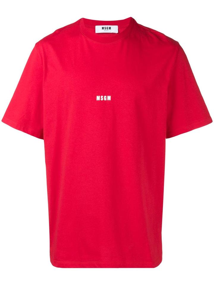 Msgm Oversize 19 T-shirt - Red
