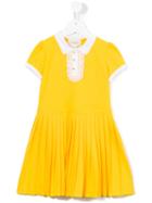 Gucci Kids Pleated Dress, Girl's, Size: 6 Yrs, Yellow/orange