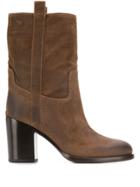 Vittorio Virgili Round-toe Ankle Boots - Brown