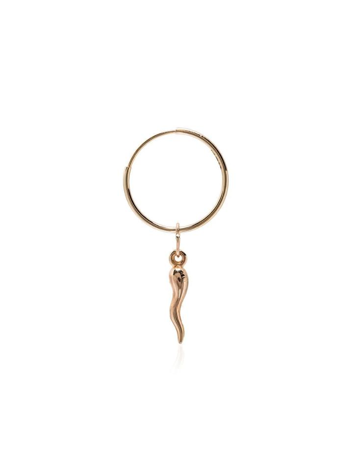Loren Stewart 14kt Gold Hoop Horn Earring - 107 - Metallic