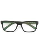 Bulgari Square Frame Glasses, Black, Acetate