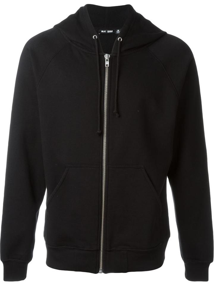 Blk Dnm Silver-tone Zip Hoodie