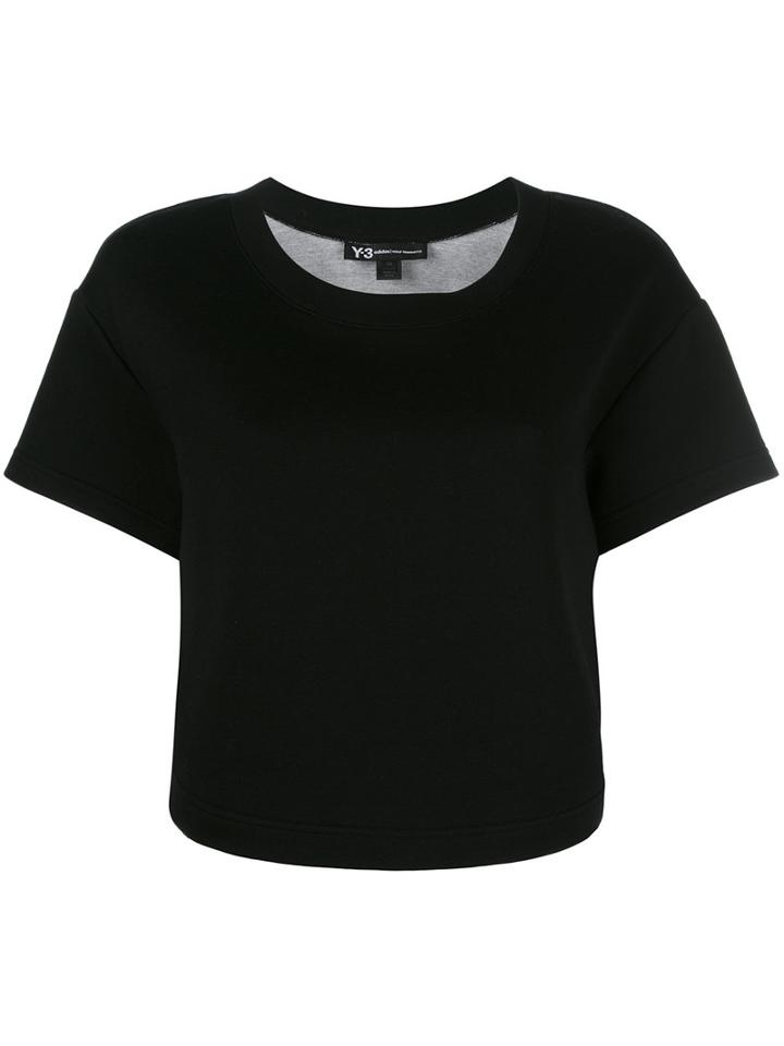 Y-3 Logo Patch T-shirt, Women's, Size: Xs, Black, Cotton/polyester