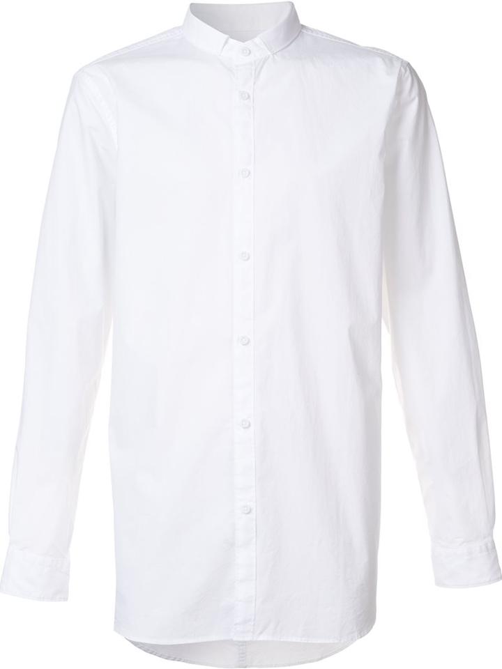 Zanerobe Band Collar Shirt, Men's, Size: Medium, White, Cotton