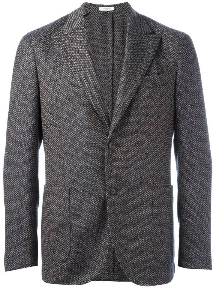 Boglioli Patch Pocket Blazer, Men's, Size: 48, Brown, Wool/cashmere/acetate/cupro