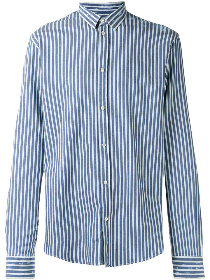 Iro - Fenili Striped Shirt - Men - Cotton/modal - M, Blue, Cotton/modal