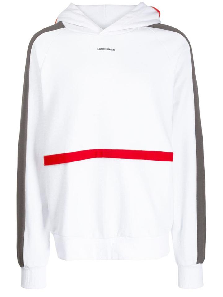 D.gnak Color Block Hoodie - White