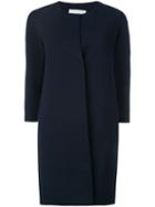 Harris Wharf London - Collarless Midi Coat - Women - Cotton - 44, Blue, Cotton