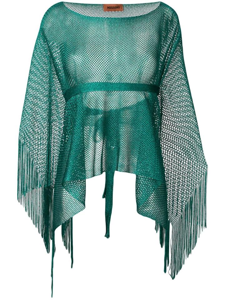 Missoni Mesh Knit Kimono - Green