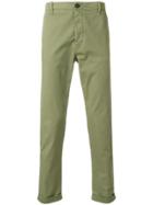 Closed Roll-up Hem Chinos - Green