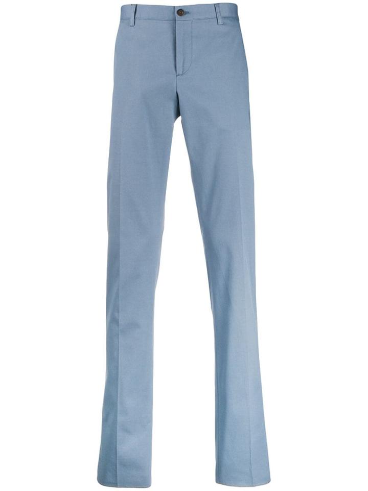 Etro Pleated Chino Trousers - Blue