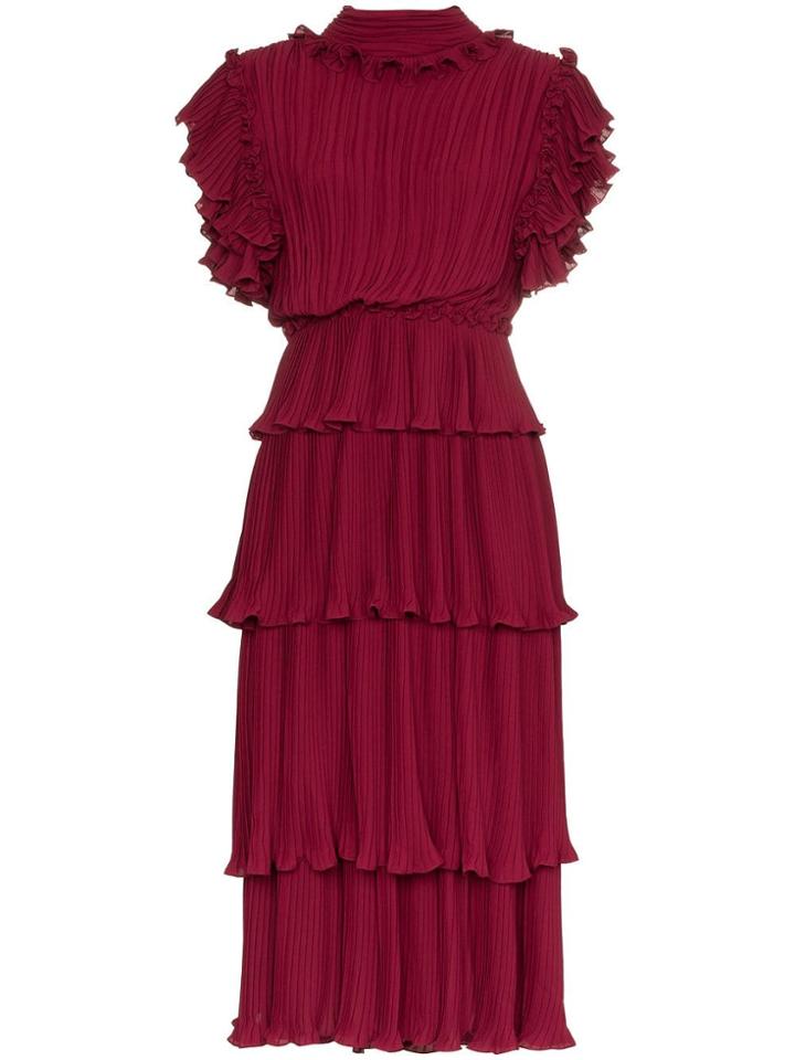 Johanna Ortiz Chants Ruffle Detail Silk Dress - Unavailable