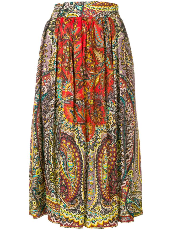 Etro Floral And Paisley Print Skirt - Multicolour