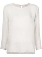 Yves Saint Laurent Pre-owned Ruched Detail Top - White