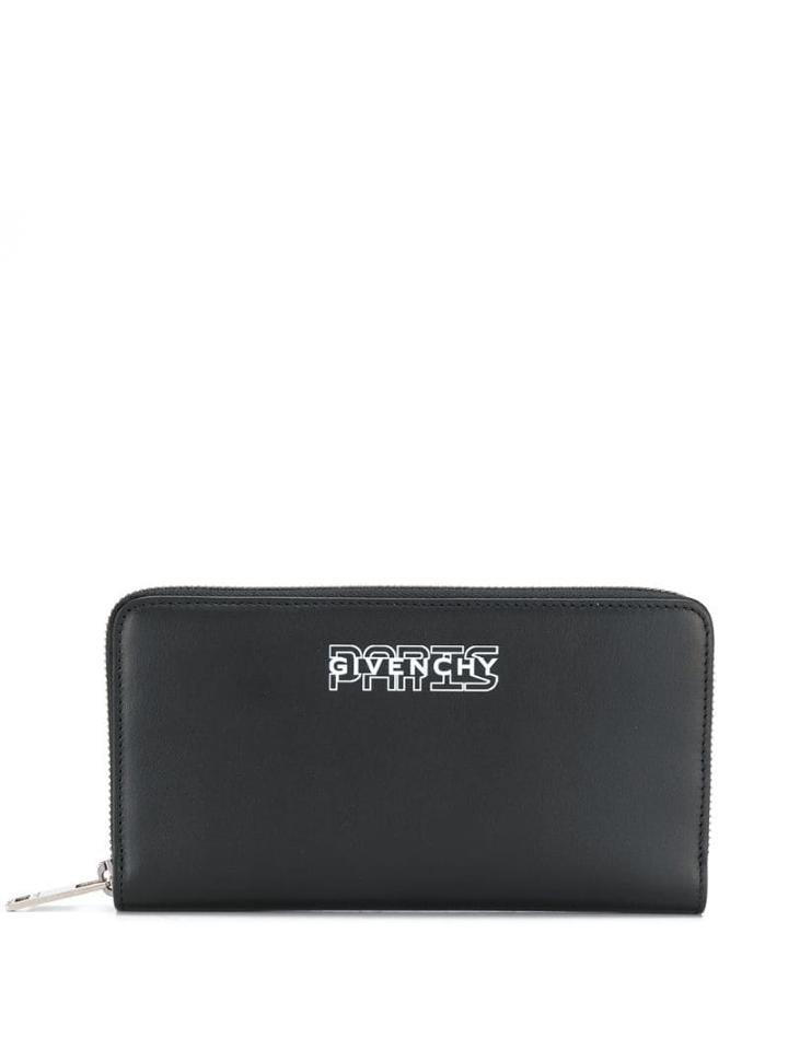 Givenchy Logo Zip-around Wallet - Black