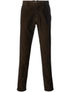 Incotex Slim Fit Trousers, Men's, Size: 36, Brown, Cotton/spandex/elastane