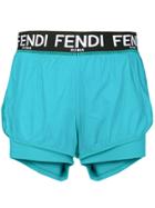 Fendi Sporty Running Shorts - Blue