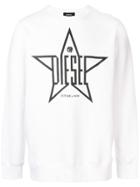 Diesel Star Print Sweatshirt - White