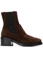 Tod's Block Heel Ankle Boots - Brown