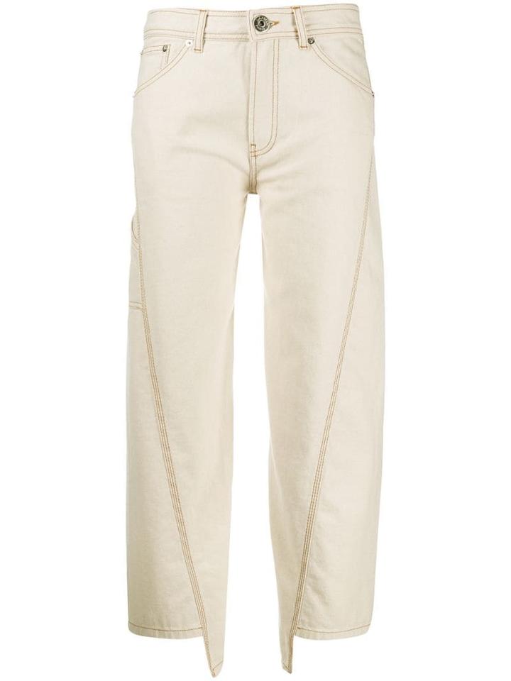 Lanvin Lanvin - Woman - Denim Cargo Pants - Neutrals