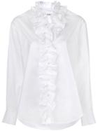 P.a.r.o.s.h. Ruffle Front Blouse - White