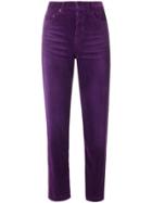 Saint Laurent Corduroy Trousers - Pink & Purple