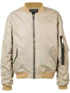 Icosae Octopus Patch Bomber Jacket, Men's, Size: Small, Nude/neutrals, Cupro/nylon