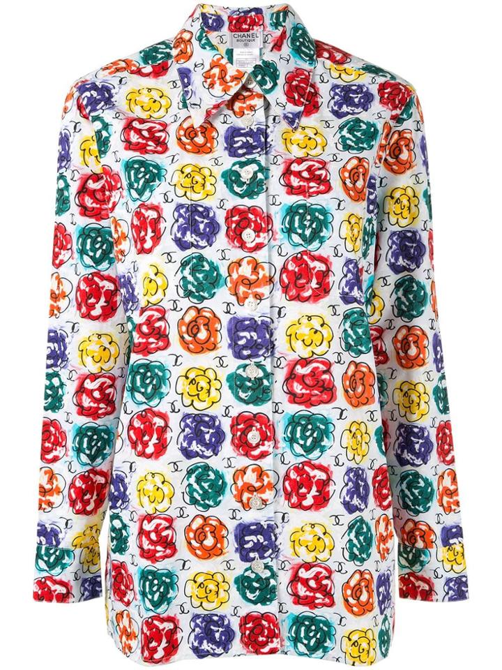 Chanel Vintage Camelia Print Shirt - Multicolour