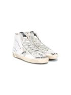 Golden Goose Deluxe Brand Kids Francy Hi-top Sneakers - White