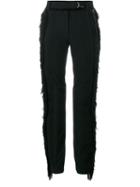 Paco Rabanne Striped Fringed Seersucker Trousers