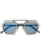 Hublot Eyewear Hexagonal Frame Glasses - Gold
