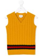 Gucci Kids - Knitted Top - Kids - Wool - 4 Yrs, Yellow/orange