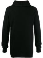 Rick Owens Cashmere Hooded Knitted Sweater - Black